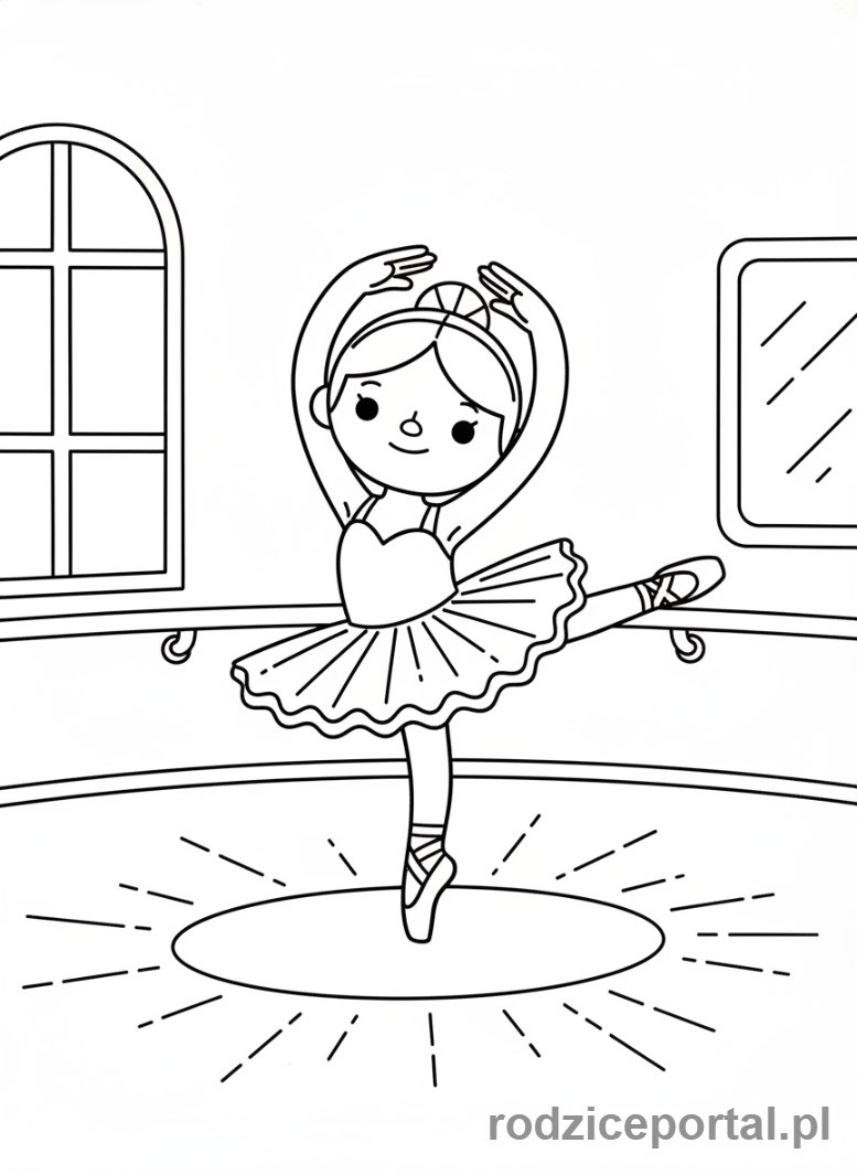 Kolorowanka Toca Boca - Toca Boca postać tańcząca balet
