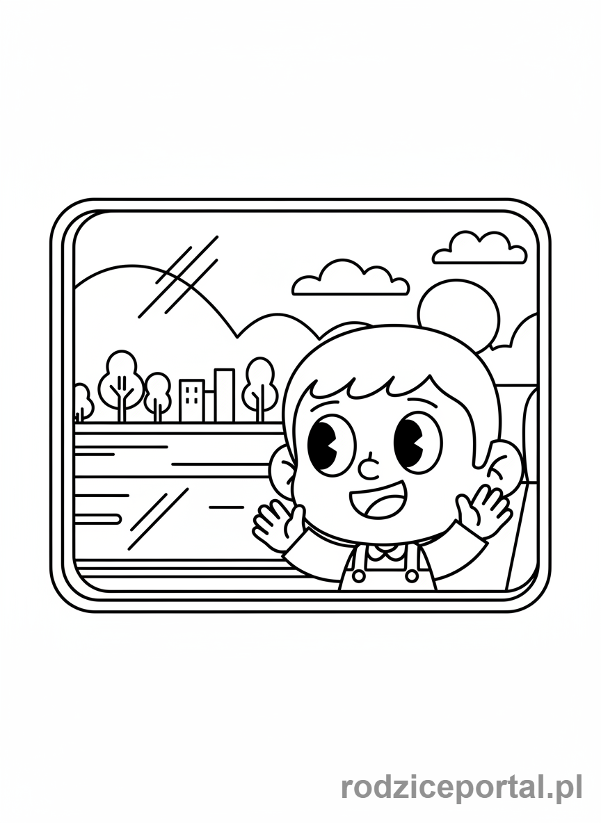 Kolorowanka Toca Boca - Toca Boca postać w pociągu