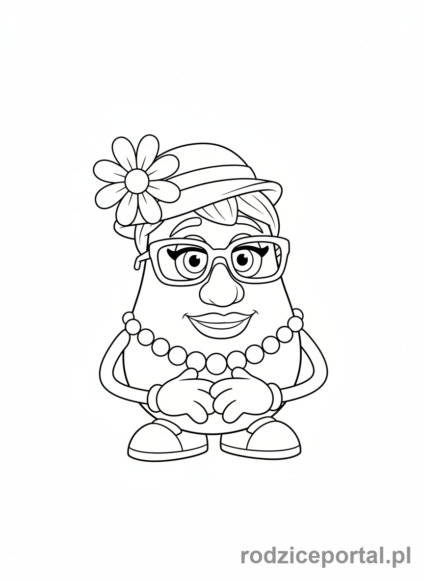 Kolorowanka Toy Story - Pani Bulwa z okularami.