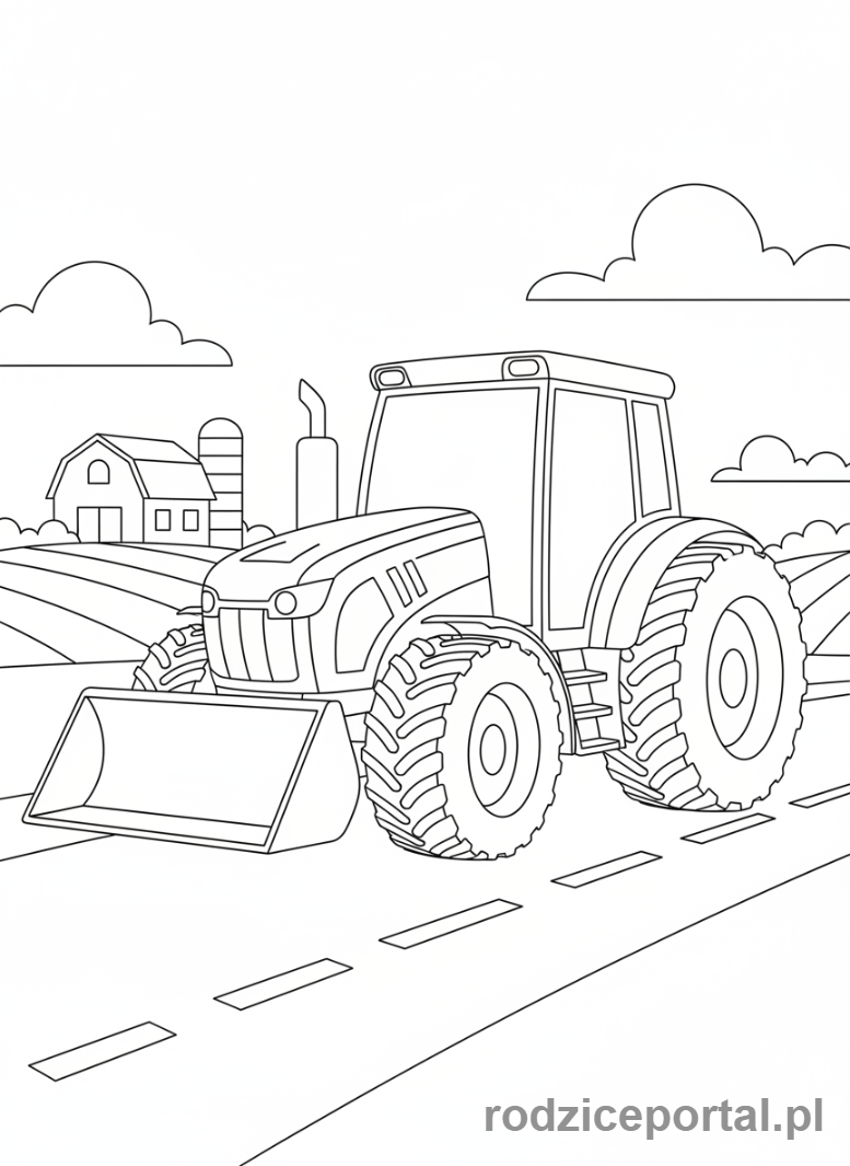 Kolorowanka Traktory - Nowoczesny traktor