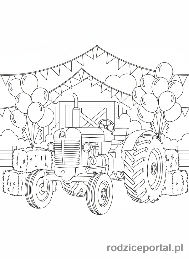Kolorowanka Traktory - Traktor na wystawie
