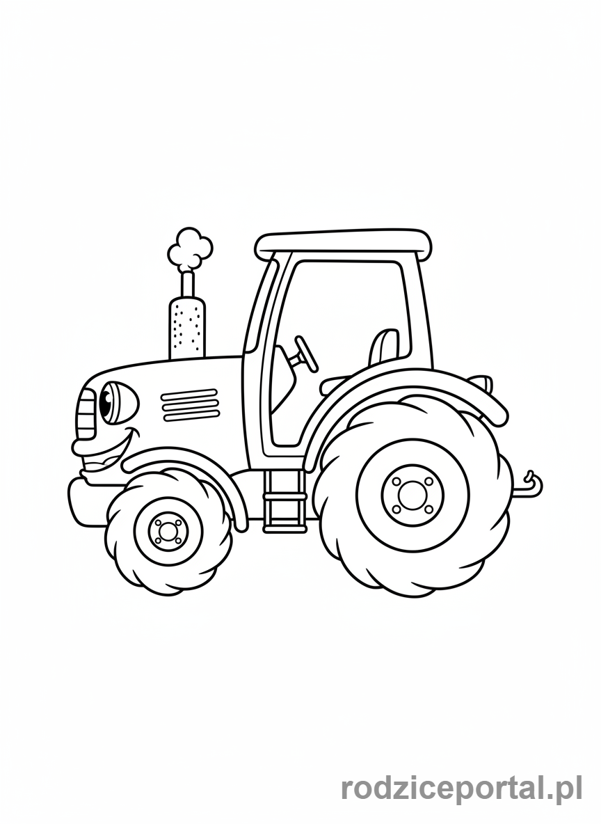Kolorowanka Traktory - Traktor rysunkowy