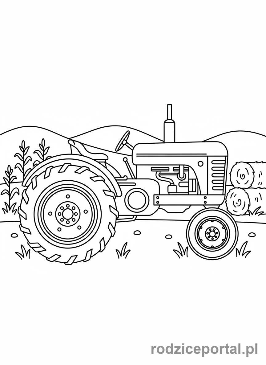 Kolorowanka Traktory - Traktor zabytkowy