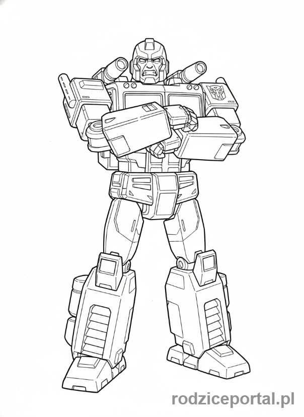 Kolorowanka Transformers - Ironhide, twardy Autobot
