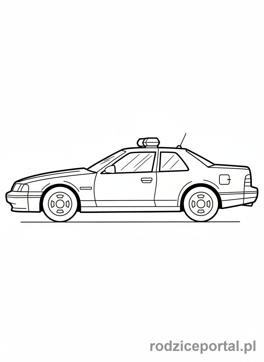 Kolorowanka Transformers - Prowl w trybie radiowozu, zaparkowany