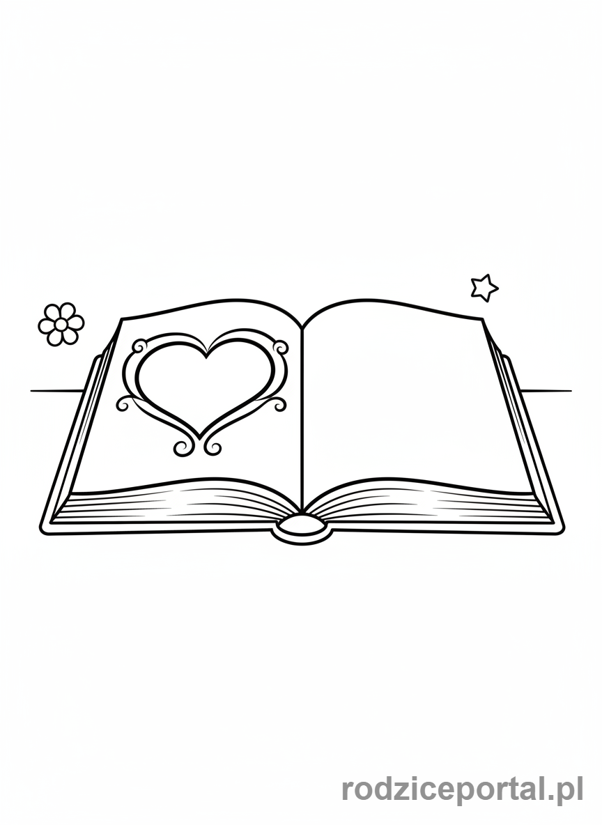 Kolorowanka Walentynki - Książka z sercem na okładce