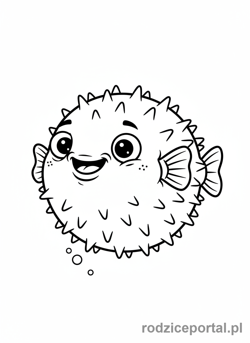 Kolorowanka Zwierzęta Morskie - Rozdymka napompowana