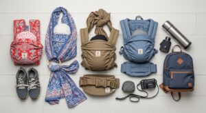 Jak prawidłowo nosić niemowlę w chuście lub nosidle?