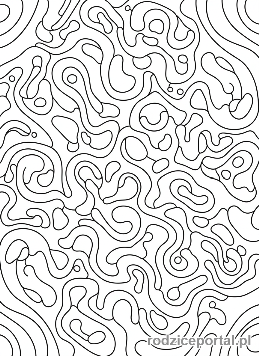 Kolorowanka Abstrakcyjne - Abstrakcyjny organiczny przepływ