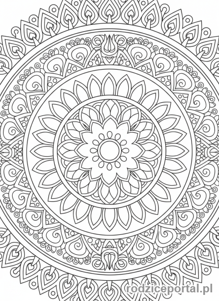 Kolorowanka Abstrakcyjne - Abstrakcyjny wzór mandali