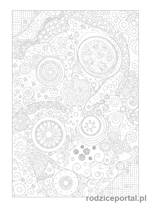 Kolorowanka Abstrakcyjne - Abstrakcyjny wzór z kropek