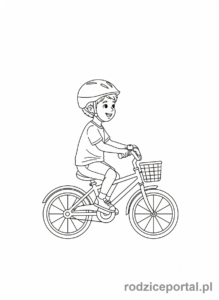 Kolorowanka Aktywność Fizyczna - Jazda na rowerze