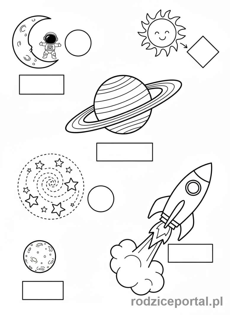 Kolorowanka Łamigłówki Pdf - Quiz obrazkowy o kosmosie