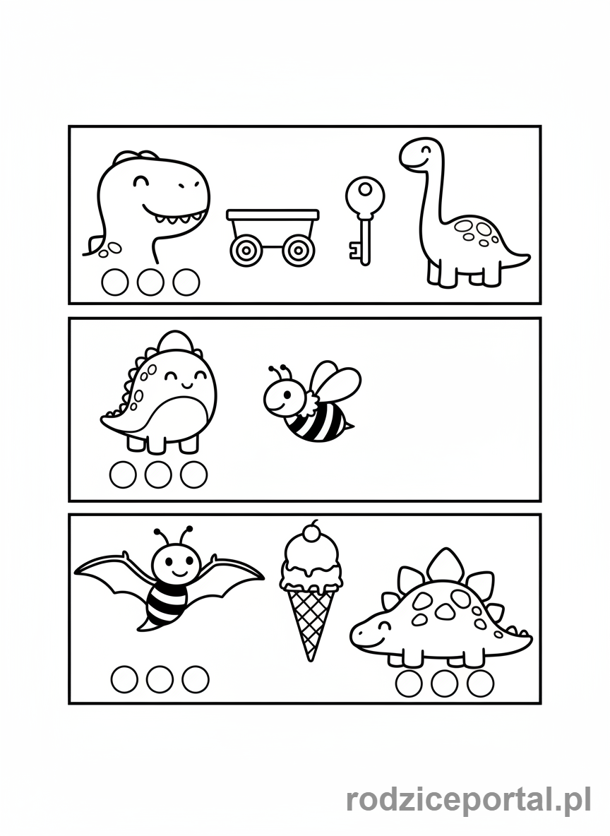 Kolorowanka Łamigłówki Pdf - Rebusy z dinozaurami