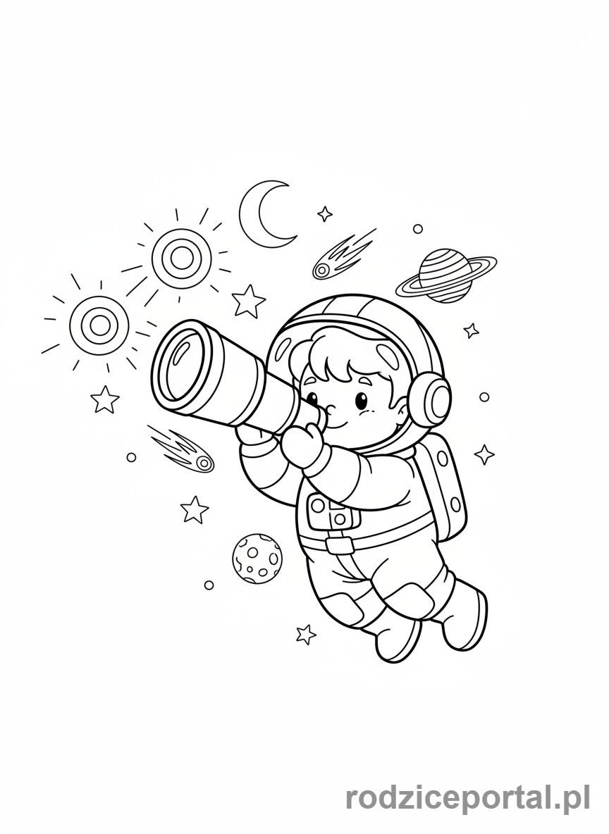 Kolorowanka Astronauta - Dziecko astronauta