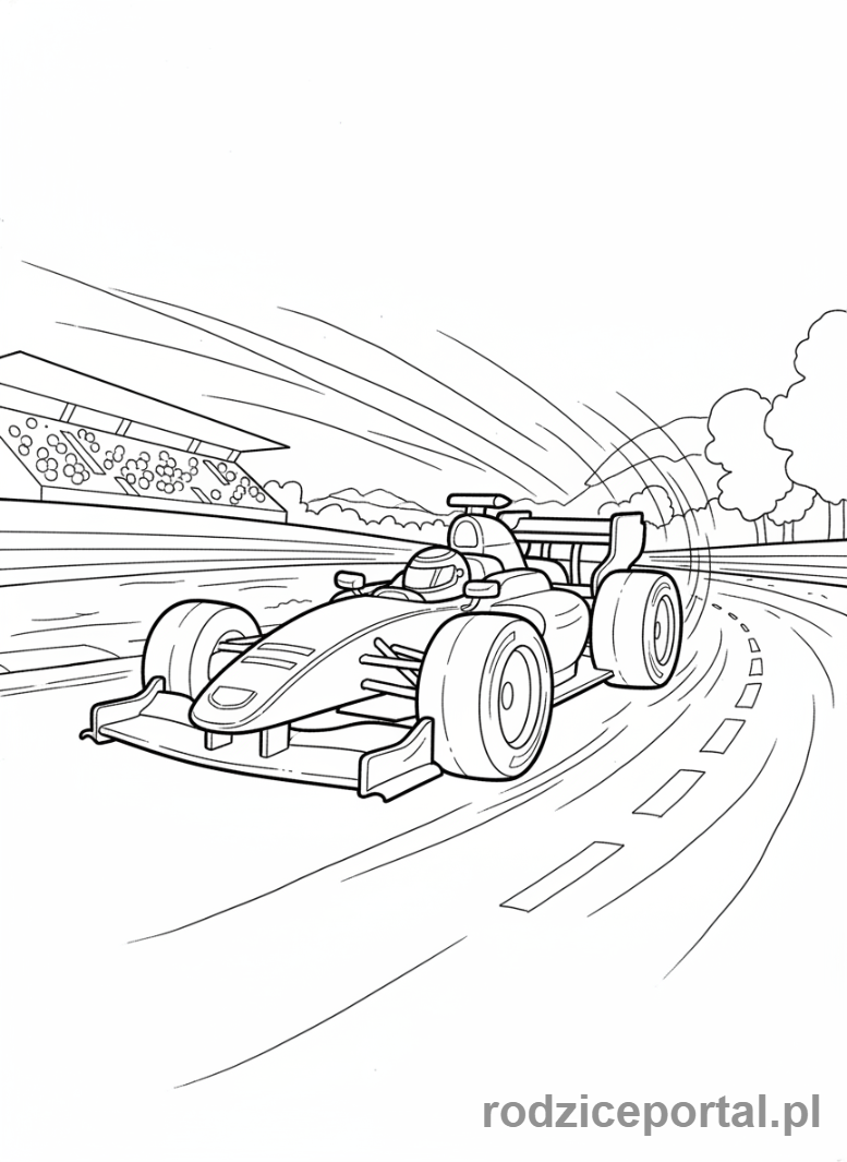 Kolorowanka Auto - Bolida Formuły 1