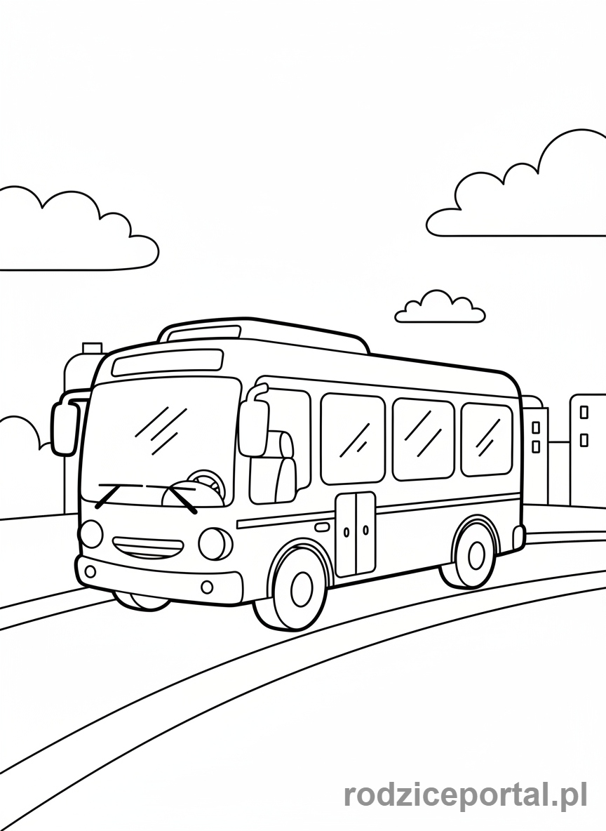 Kolorowanka Autobus - Autobus miejski