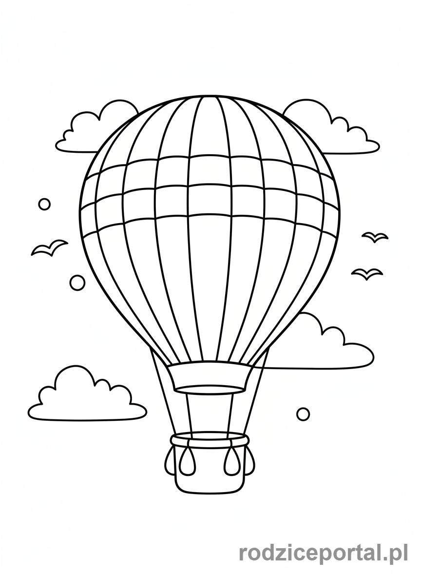 Kolorowanka Balony - Balon na gorace powietrze