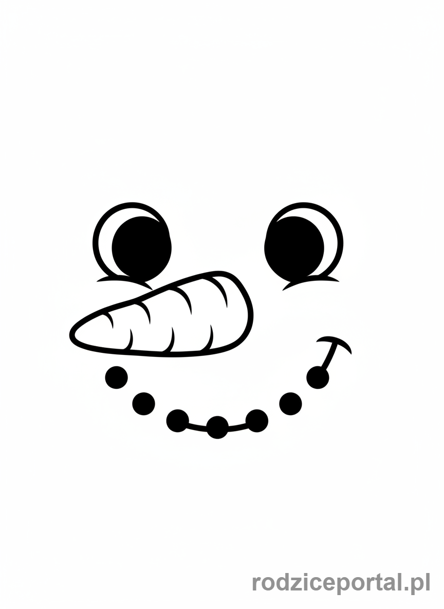 Kolorowanka Bałwan - Bałwan blisko twarzy