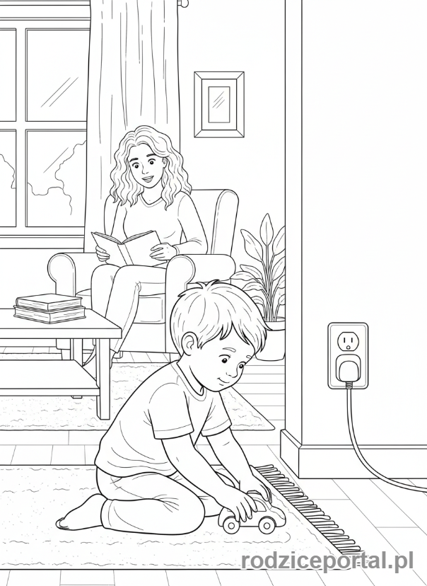 Kolorowanka Bezpieczeństwo - Bezpieczeństwo elektryczne