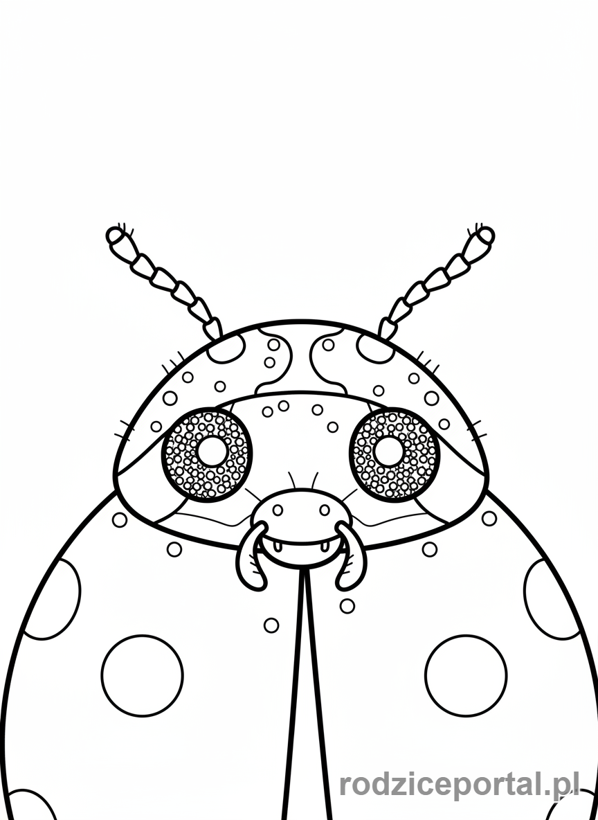 Kolorowanka Biedronka - Zbliżenie na biedronkę