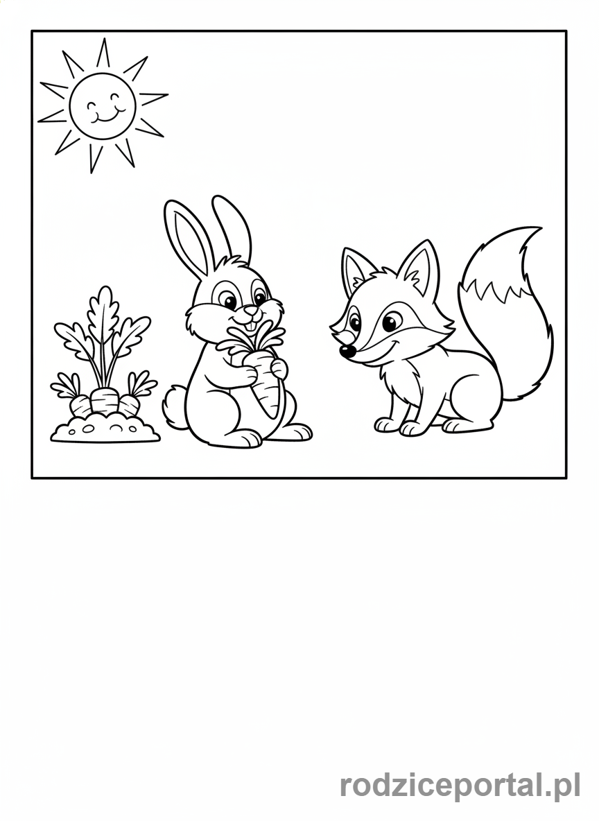 Kolorowanka Biologia Dla Dzieci - Prosty_lancuch_pokarmowy