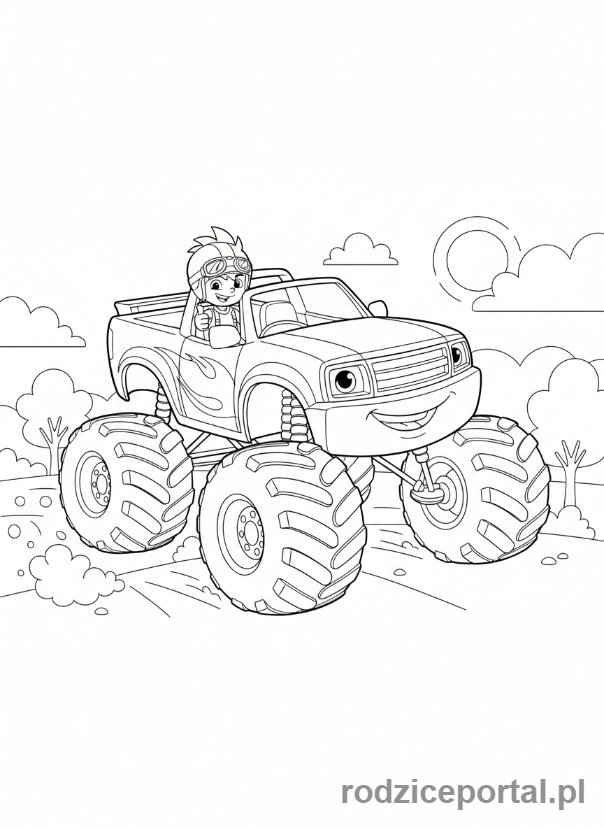 Kolorowanka Blaze - Blaze i AJ