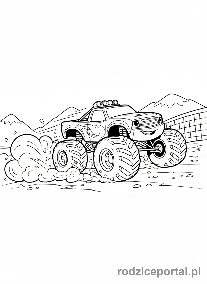 Kolorowanka Blaze - Blaze w akcji