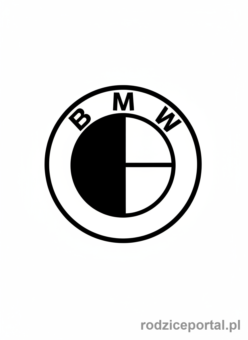 Kolorowanka Bmw - Duże i wyraźne logo BMW