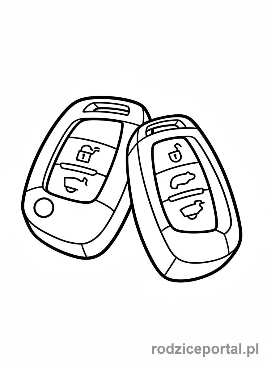 Kolorowanka Bmw - Zbliżenie na nowoczesne kluczyki BMW