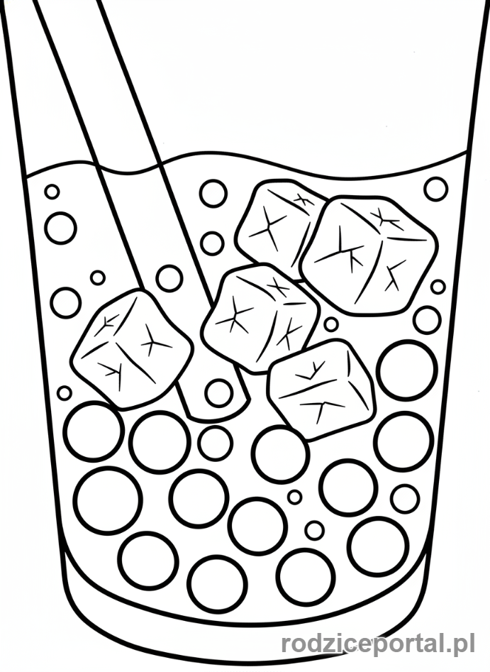 Kolorowanka Bubble Tea - Zbliżenie na perły tapioki