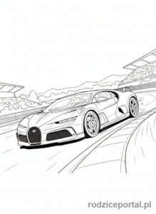Kolorowanka Bugatti - Bugatti Divo wyścig
