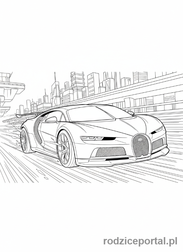 Kolorowanka Bugatti - Bugatti Vision GT akcja
