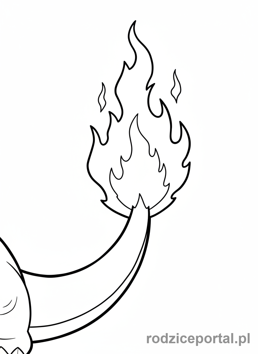 Kolorowanka Charizard - Charizard ogon płomień