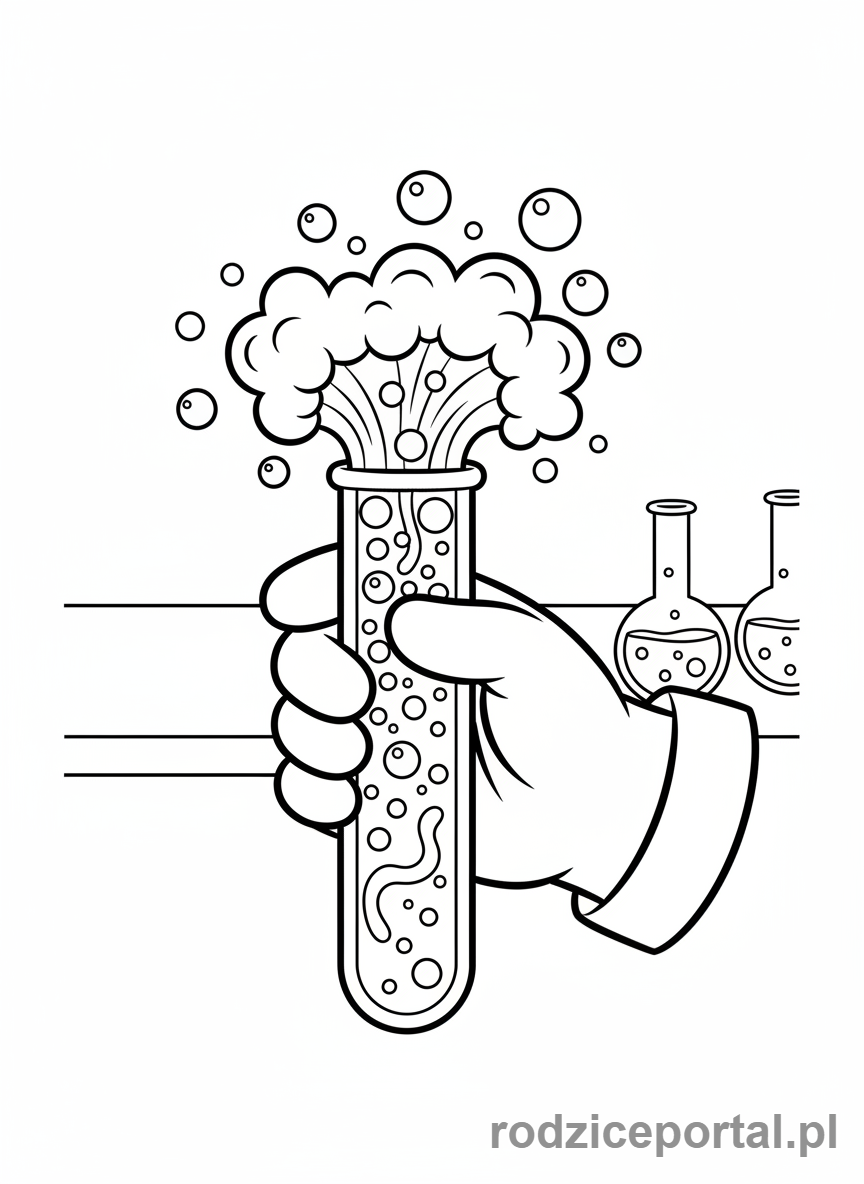 Kolorowanka Chemia Dla Dzieci - Kolorowa reakcja