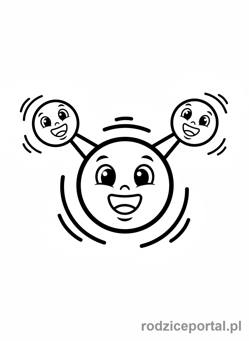 Kolorowanka Chemia Dla Dzieci - Wesoła cząsteczka wody