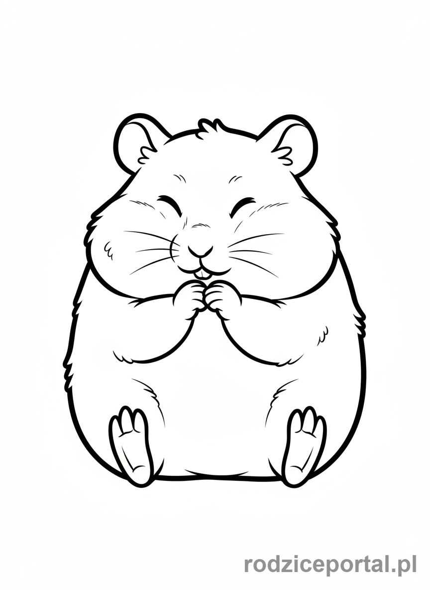 Kolorowanka Chomik - Chomik myjący się