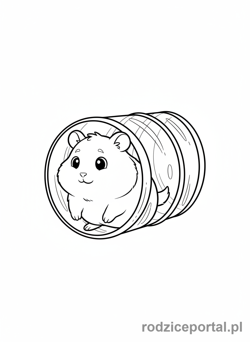 Kolorowanka Chomik - Chomik w tunelu
