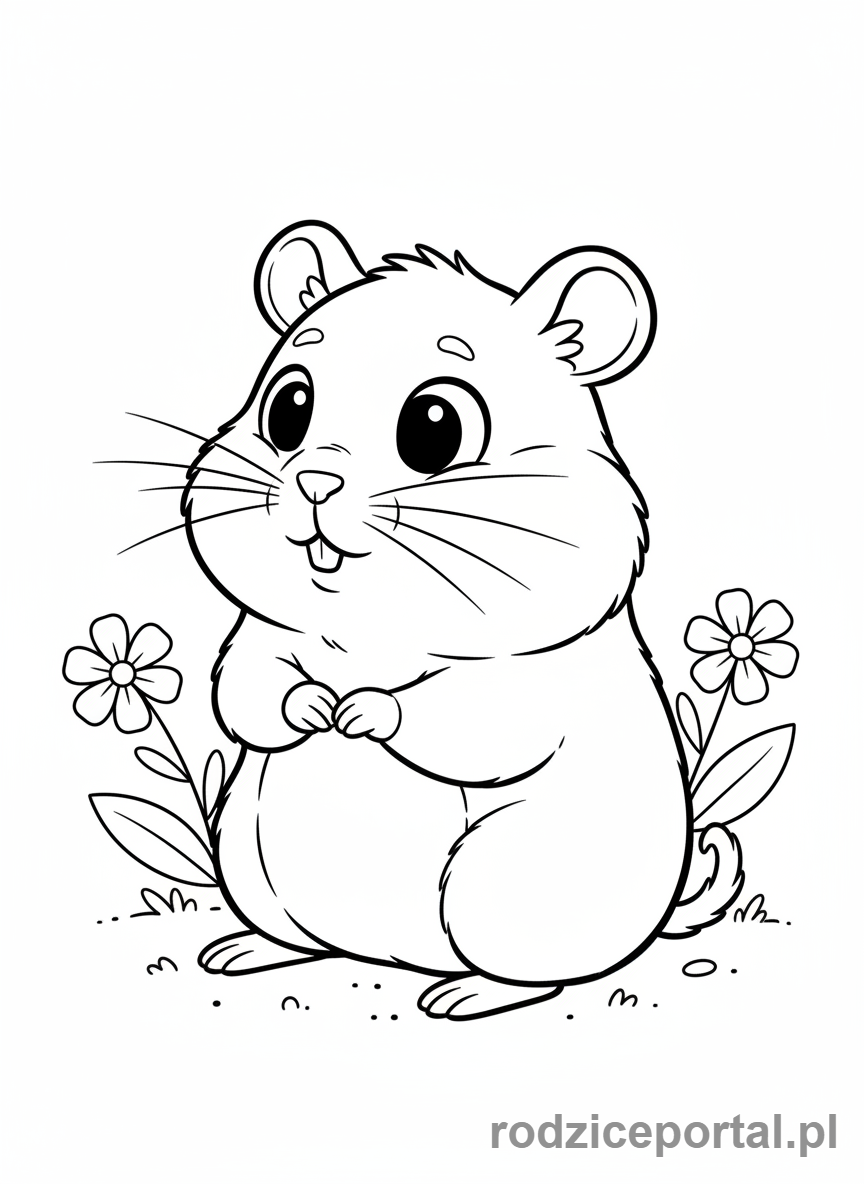 Kolorowanka Chomik - Ciekawski chomik