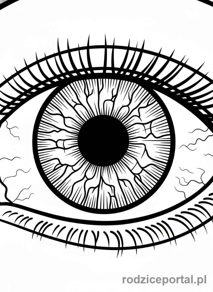 Kolorowanka Ciało Człowieka - Oko zblizenie