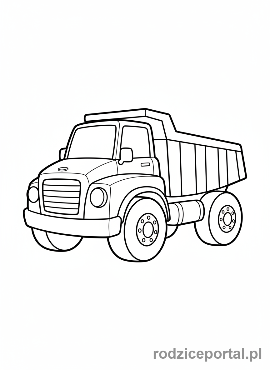 Kolorowanka Ciężarówka - Urocza ciężarówka kreskówka