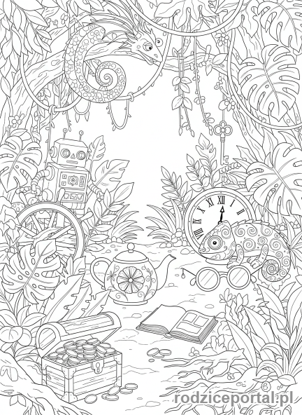 Kolorowanka Ćwiczenia Koncentracji - Znajdź ukryte obiekty