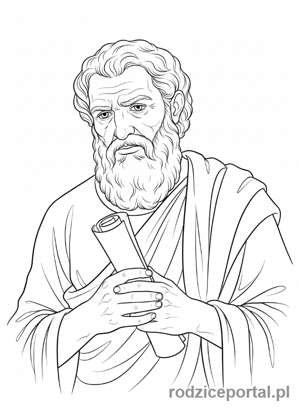 Kolorowanka Dawne Czasy - Grecki filozof