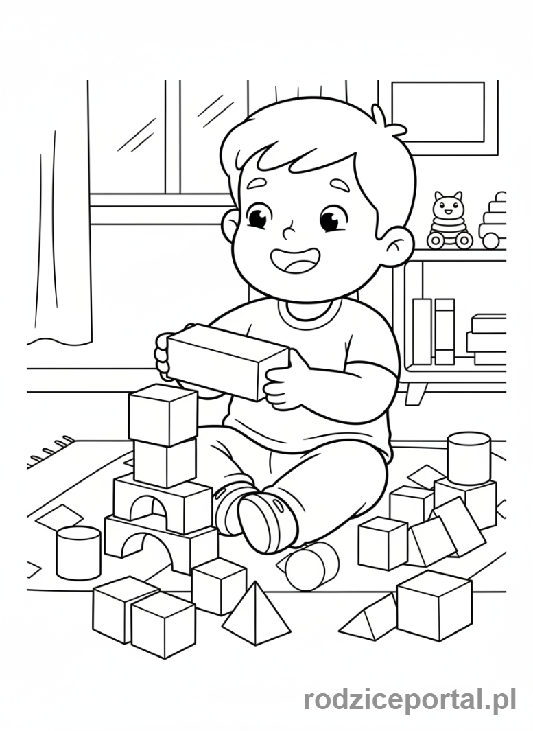 Kolorowanka Dla Dzieci Z Autyzmem - Dziecko Klocki