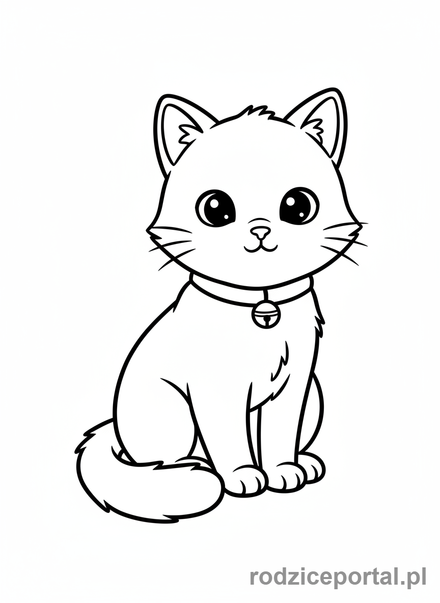 Kolorowanka Dla Dzieci Z Autyzmem - Kot Przyjazny