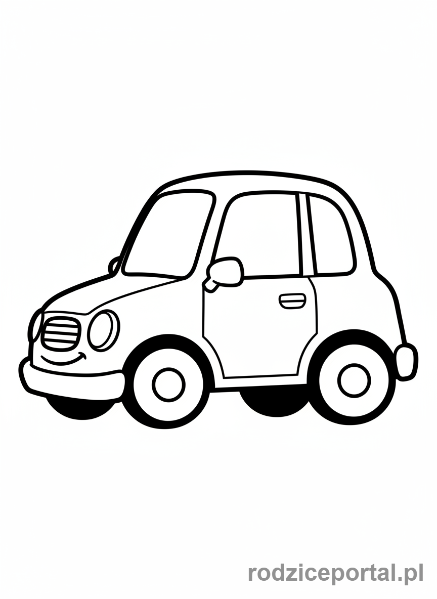 Kolorowanka Dla Dzieci Z Autyzmem - Samochod Prosty