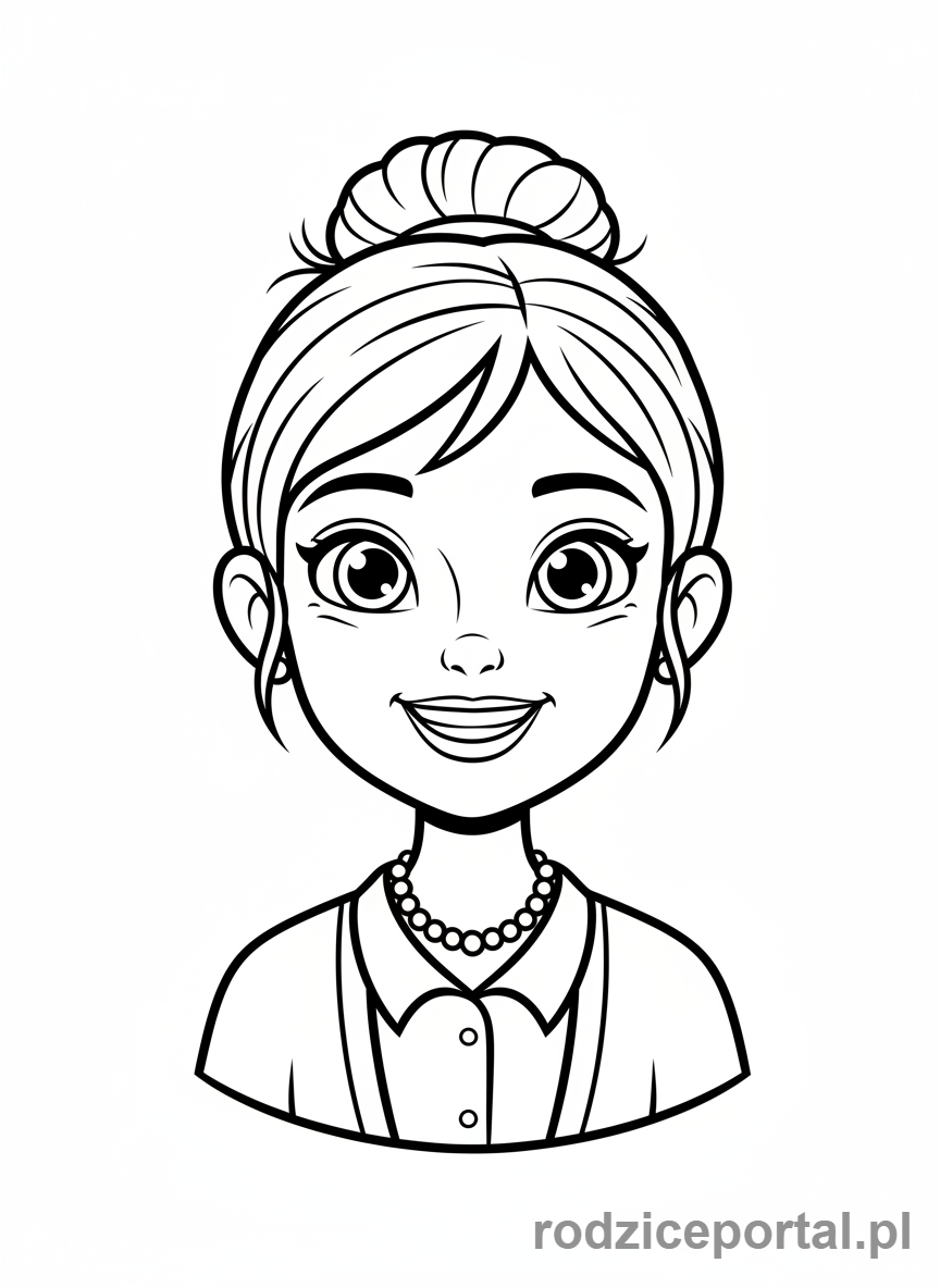 Kolorowanka Dla Nauczycieli - Portret nauczyciela