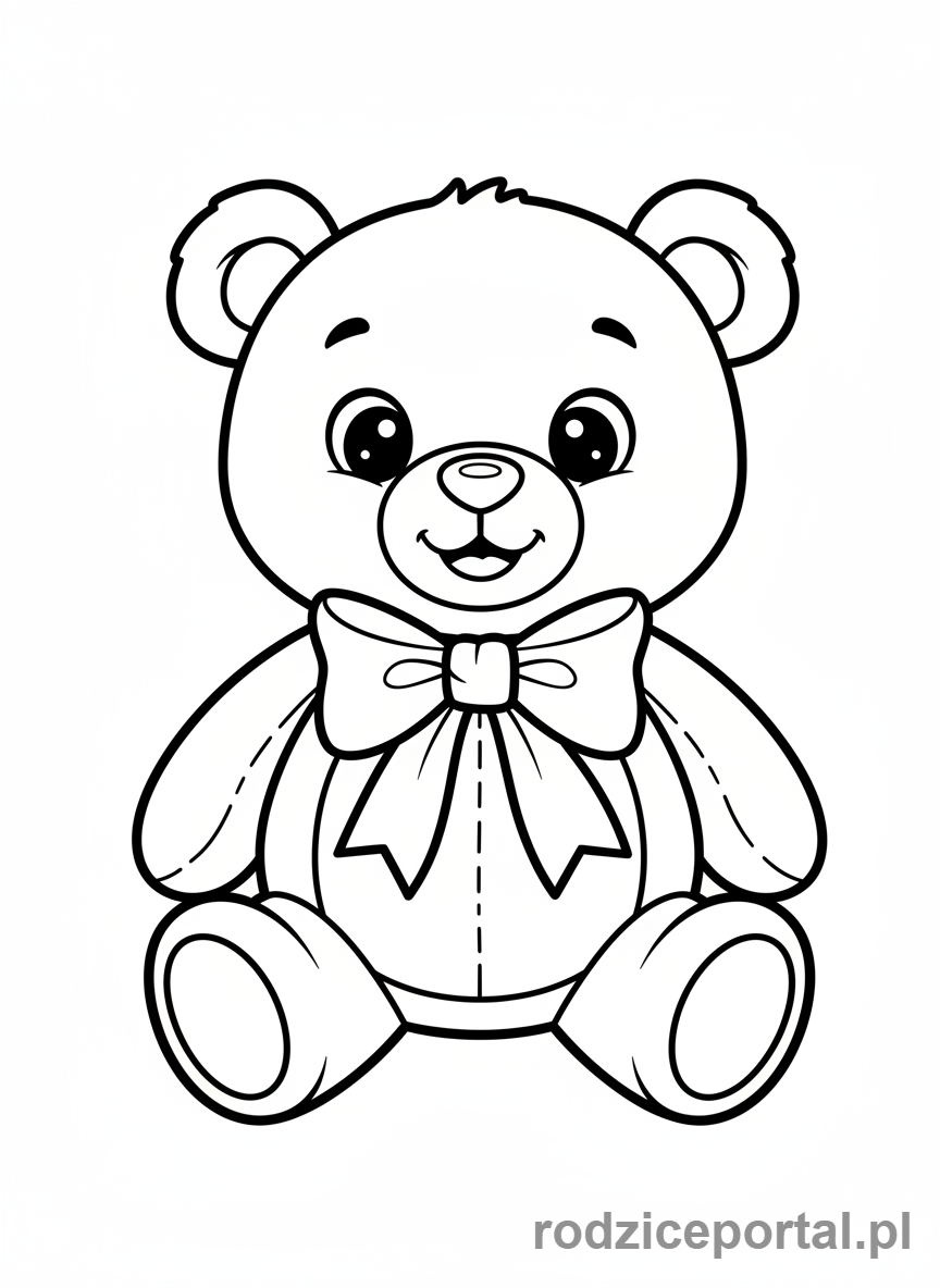 Kolorowanka Dla Przedszkolaków - Miś pluszowy