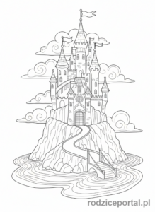 Kolorowanka Do Wydruku A4 - Majestatyczny zamek