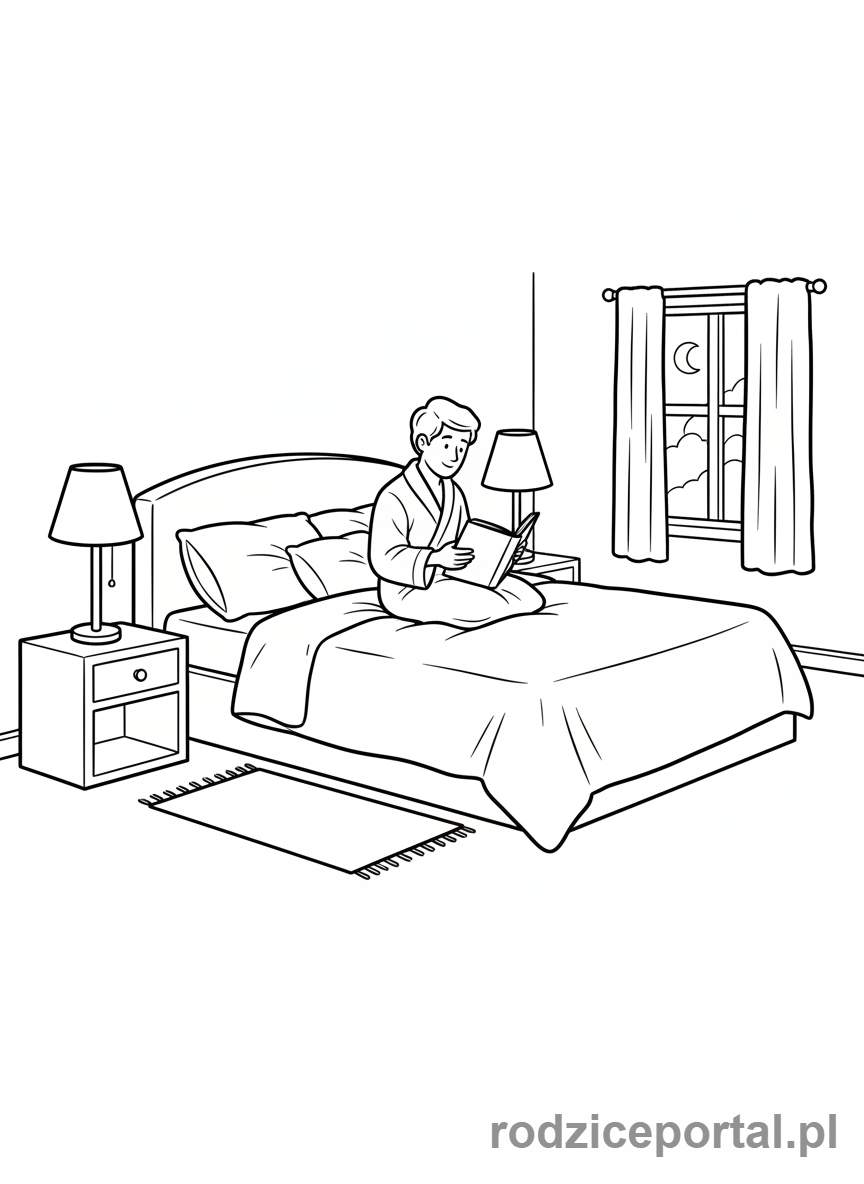 Kolorowanka Dom Rodzinny - Pokój rodziców